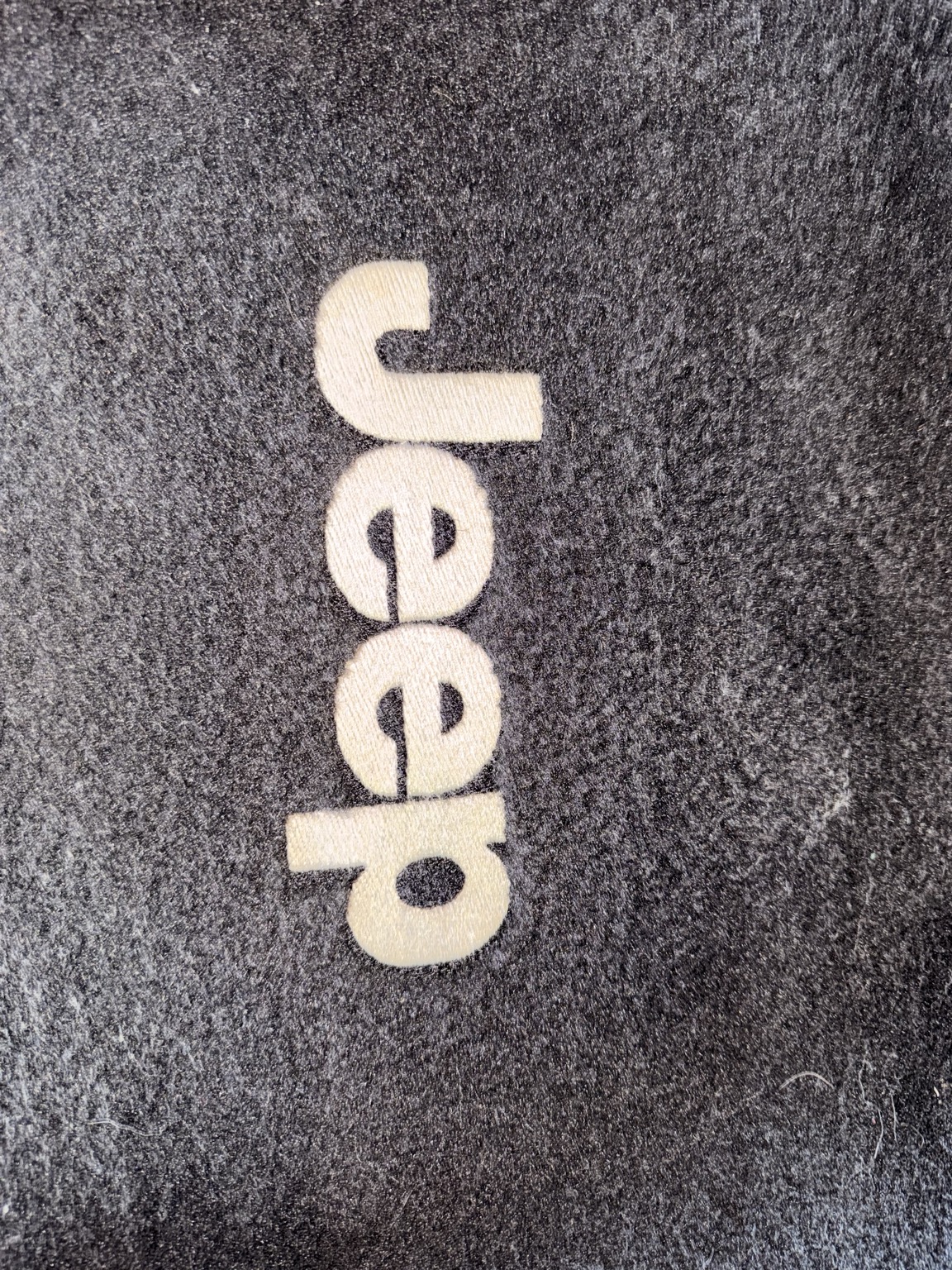Jeep fabric floor mat after detailing