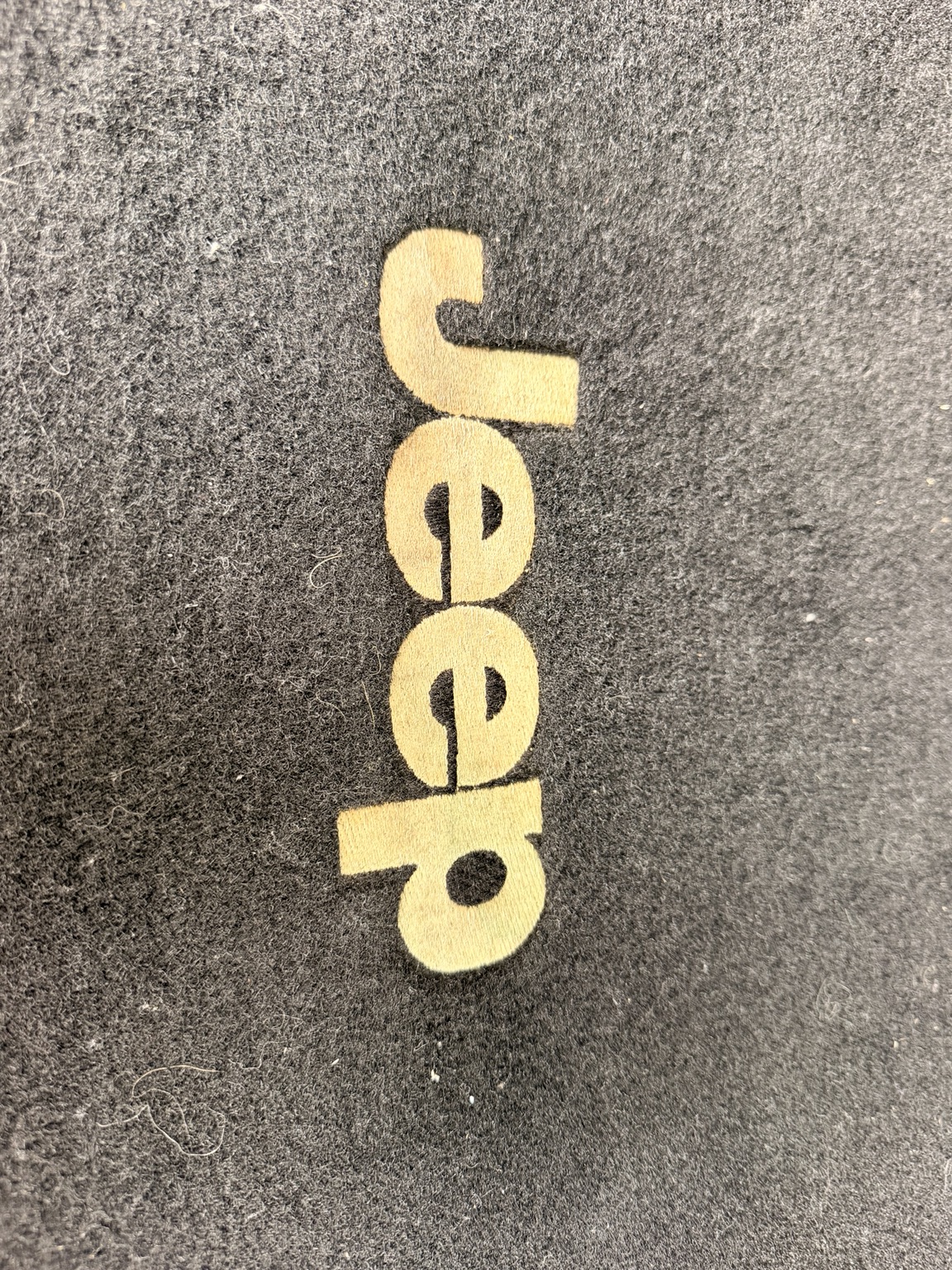 Jeep fabric floor mat before detailing