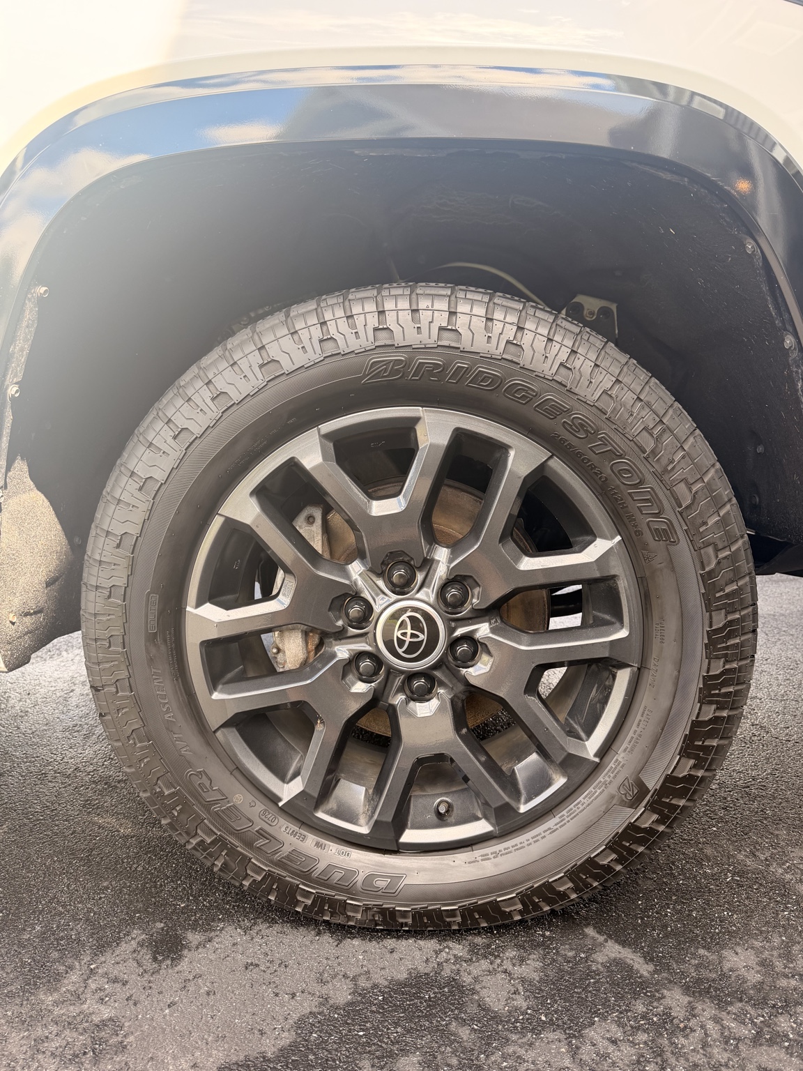 Toyota Tundra wheel — after detailing